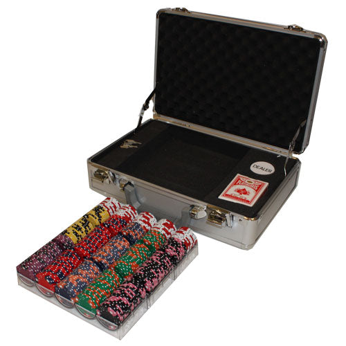 300 Crown and Dice Poker Chips with Claysmith Aluminum Case