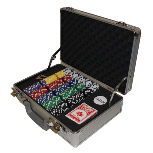 300 Diamond Suited Poker Chips with Claysmith Aluminum Case