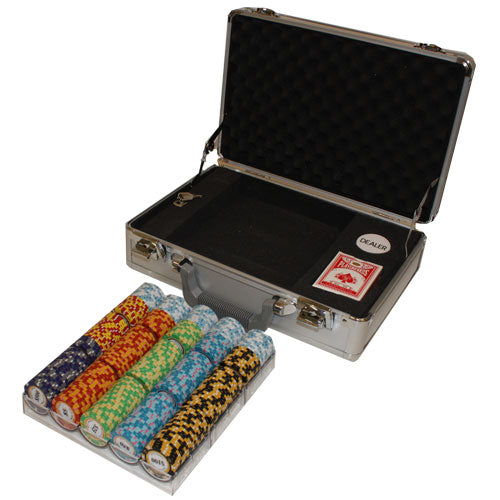 300 Monte Carlo Poker Chips with Claysmith Aluminum Case
