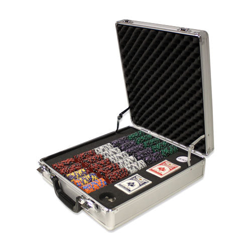 500 Ace King Suited Poker Chips with Claysmith Aluminum Case