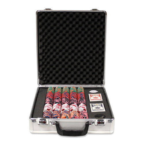 500 Crown and Dice Poker Chips with Claysmith Aluminum Case