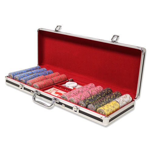 500 Nevada Jack Poker Chips with Black Aluminum Case