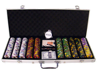 500 Kings Casino Poker Chips with Aluminum Case