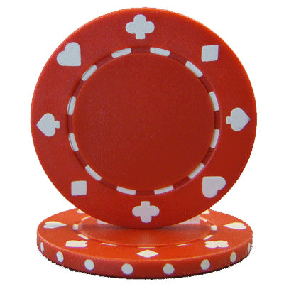 Red Suited Poker Chips
