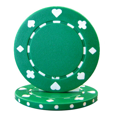 Green Suited Poker Chips