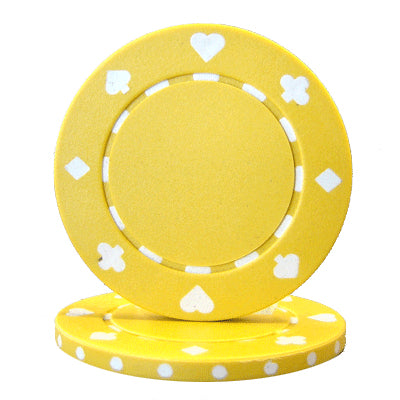Yellow Suited Poker Chips