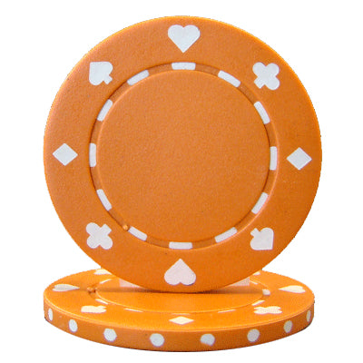 Orange Suited Poker Chips