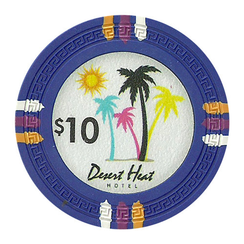 Dark Blue Desert Heat Poker Chips - $10