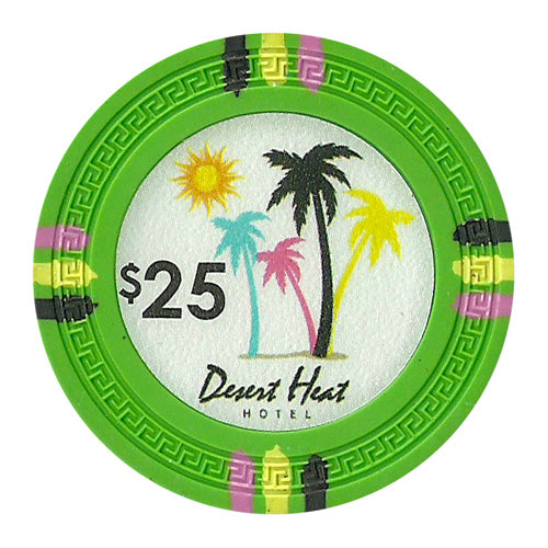 Green Desert Heat Poker Chips - $25