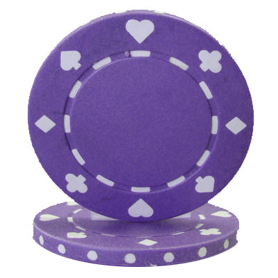 Purple Suited Poker Chips