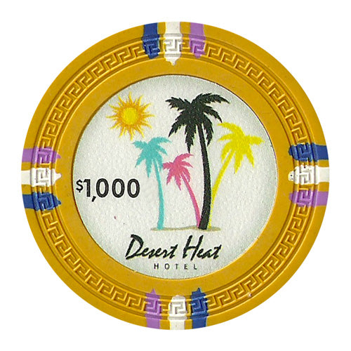 Yellow Desert Heat Poker Chips - $1,000