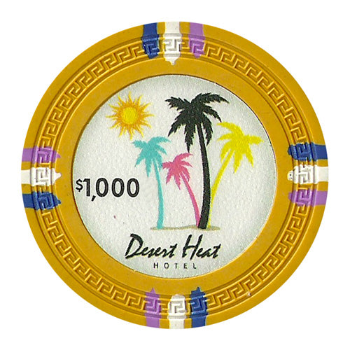 Yellow Desert Heat Poker Chips - $1,000
