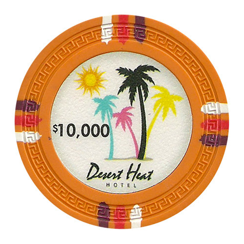 Orange Desert Heat Poker Chips - $10,000