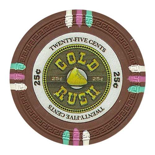 Brown Gold Rush Poker Chips - $0.25