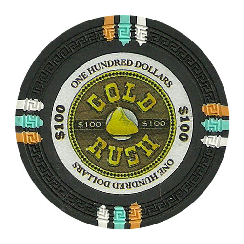 Black Gold Rush Poker Chips - $100