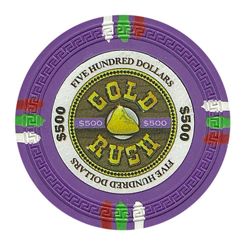 Purple Gold Rush Poker Chips - $500