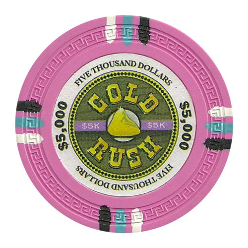 Pink Gold Rush Poker Chips - $5,000