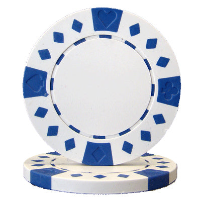 White Diamond Suited Poker Chips