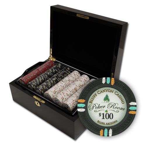 500 Bluff Canyon Poker Chips with Mahogany Case