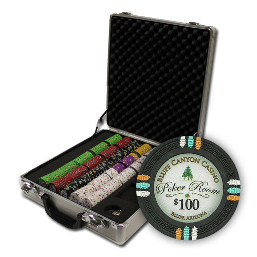 500 Bluff Canyon Poker Chips with Claysmith Aluminum Case
