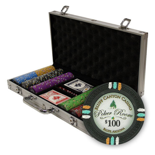 300 Bluff Canyon Poker Chips with Aluminum Case