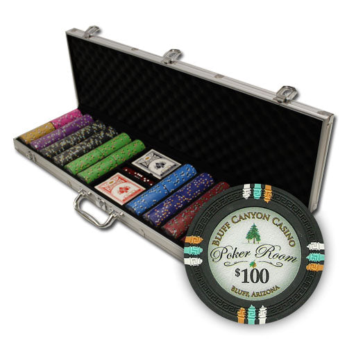 600 Bluff Canyon Poker Chips with Aluminum Case