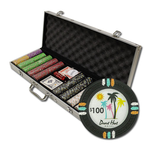 500 Desert Heat Poker Chips with Aluminum Case