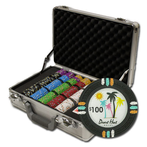 300 Desert Heat Poker Chips with Claysmith Aluminum Case