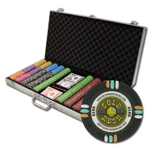 750 Gold Rush Poker Chips with Aluminum Case