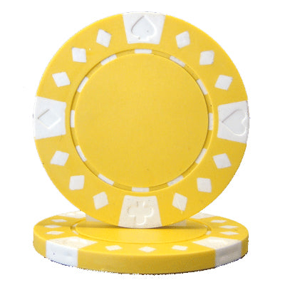 Yellow Diamond Suited Poker Chips
