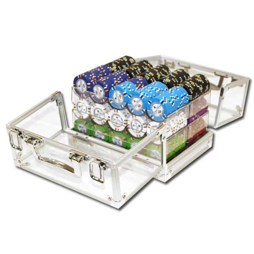600 Bluff Canyon Poker Chips with Acrylic Carrier