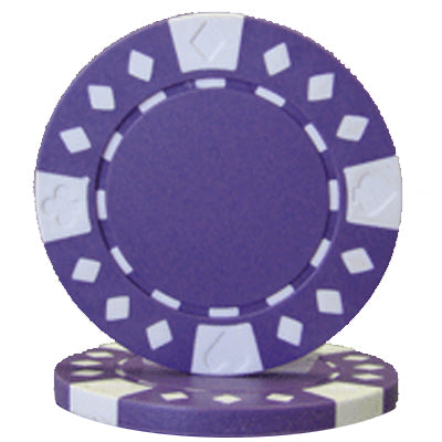 Purple Diamond Suited Poker Chips