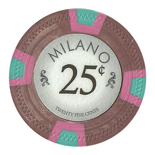 Brown Milano Poker Chips - $0.25