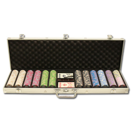600 Milano Poker Chips with Aluminum Case