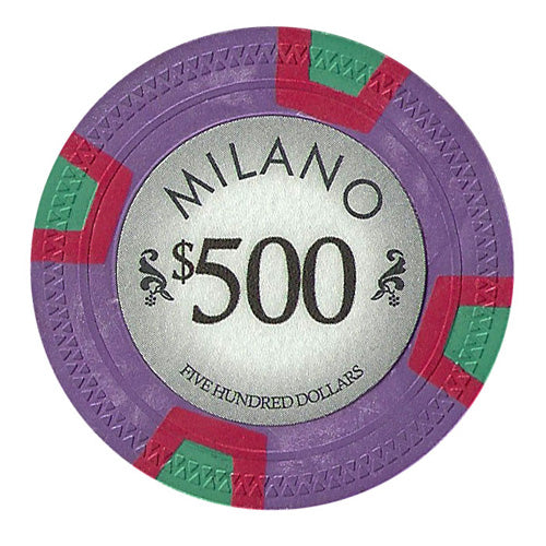 Purple Milano Poker Chips - $500
