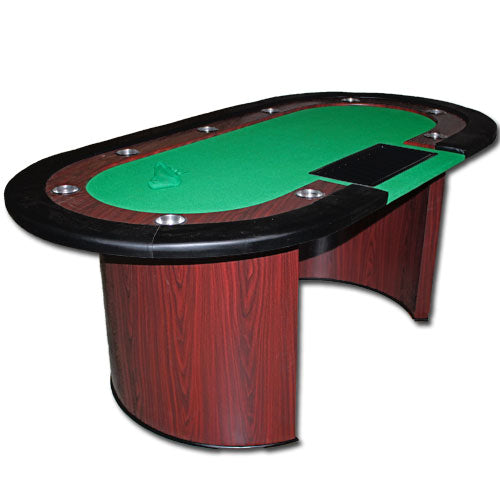 Crescent Base Poker Table with Dealer Cutout