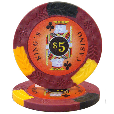 Red Kings Casino Poker Chips - $5