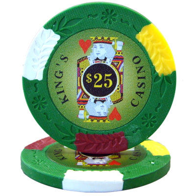 Green Kings Casino Poker Chips - $25