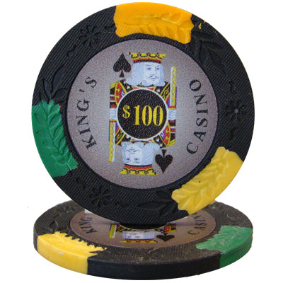 Black Kings Casino Poker Chips - $100