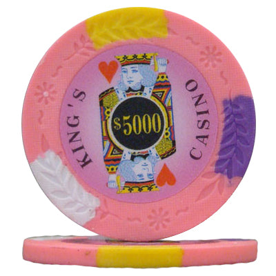 Pink Kings Casino Poker Chips - $5,000