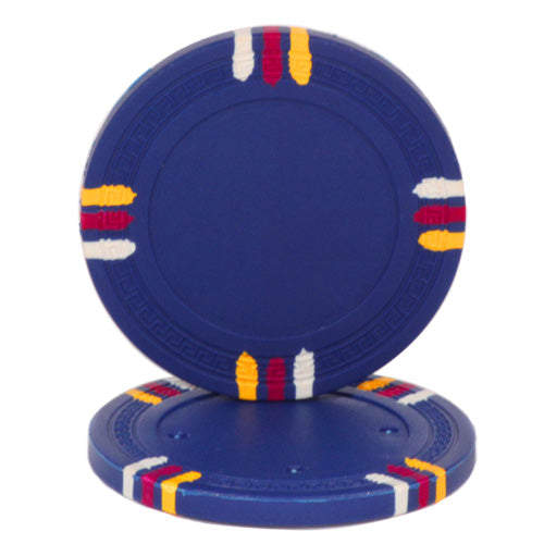 Dark Blue Blank 12 Stripe Poker Chips