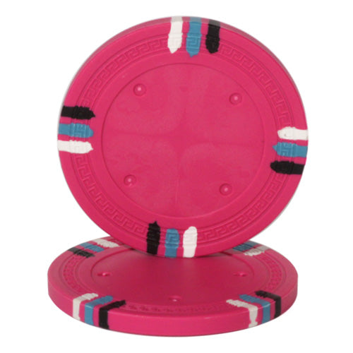 Pink Blank 12 Stripe Poker Chips