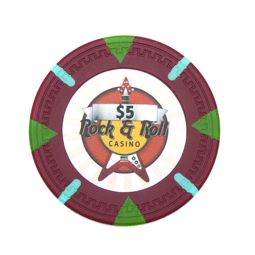 Red Rock & Roll Poker Chip - $5