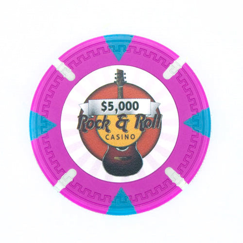 Pink Rock & Roll Poker Chip - $5,000