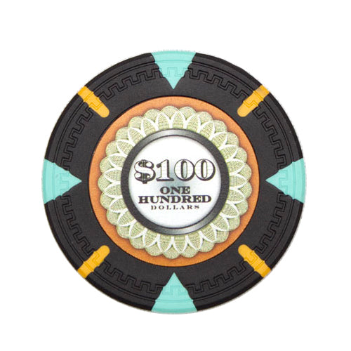Black Mint Poker Chip - $100