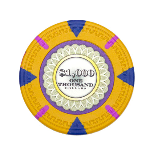 Yellow Mint Poker Chip - $1,000