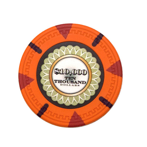 Orange Mint Poker Chip - $10,000