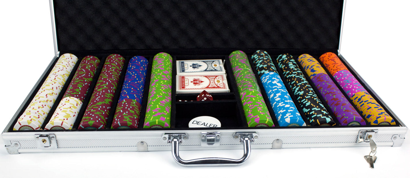 750 Mint Poker Chips with Aluminum Case