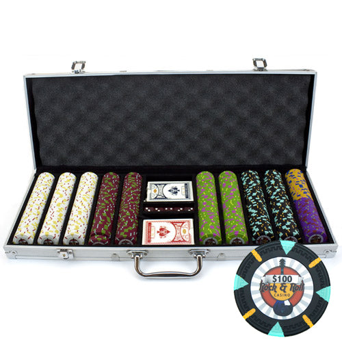 500 Rock & Roll Poker Chips with Aluminum Case