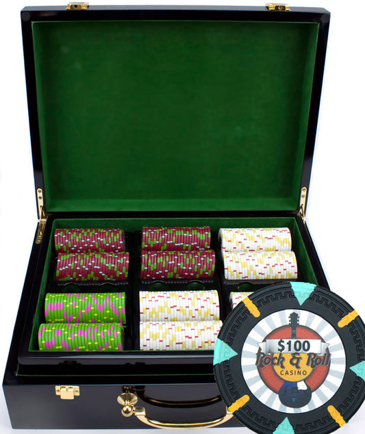 500 Rock & Roll Poker Chips with Hi Gloss Case